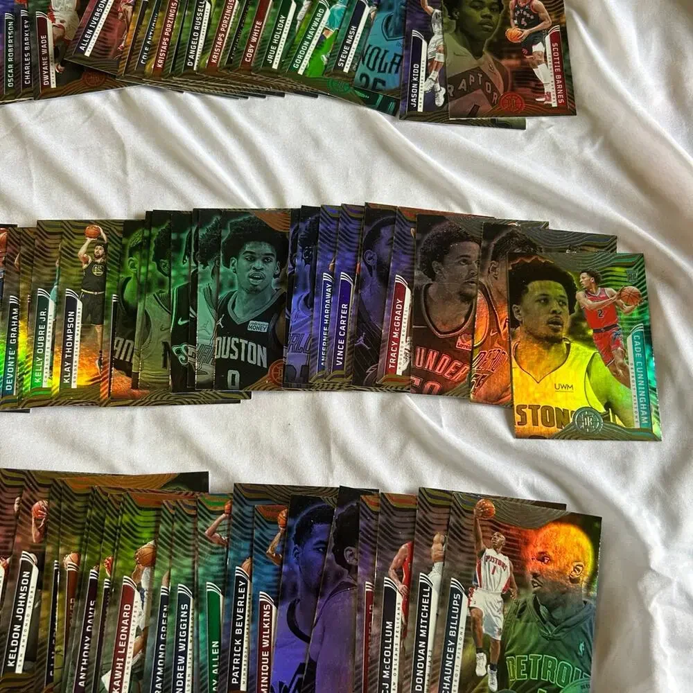 200 2021 panini illusions basketball cards with emeralds, rookies hall of famers